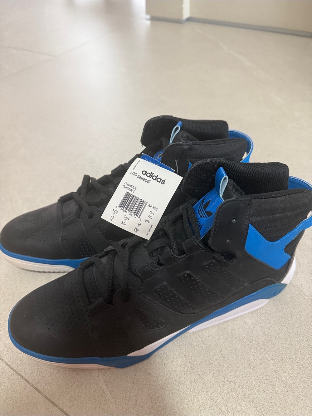 adidas Men’s High-Top Sneakers - Black & Blue